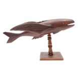 A Pitcairn Island carved wooden fish:,