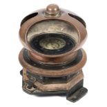 An Edwardian teak and brass yacht binnacle compass by Christie & Wilson, Glasgow:,