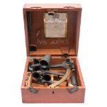 A 9 inch radius vernier sextant by H Hughes & Sons Ltd, London:, number 18833,