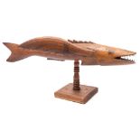 A Pitcairn Island carved wooden fish:,