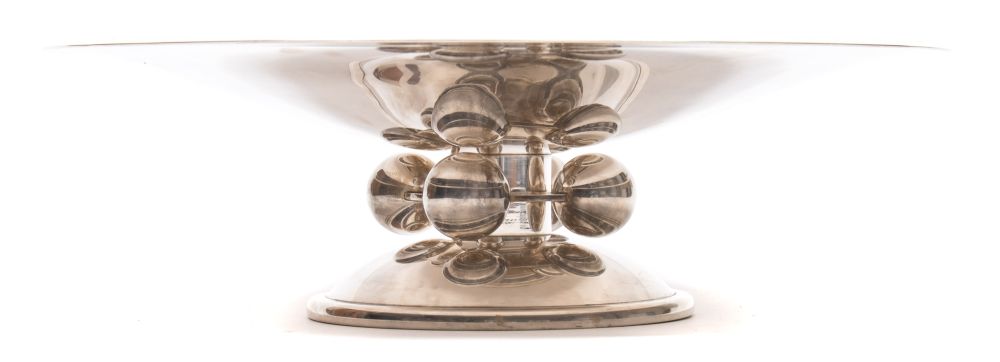 Luc Lanel (1893-1965) for Christofle,an Art Deco silver plated tazza designed for SS Normandie:, - Image 2 of 2