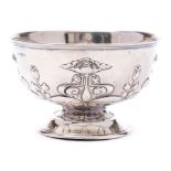 A George v silver pedestal bowl, maker Henry Wigfull, Sheffield,