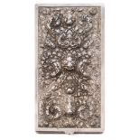 An Indian silver note pad cover: of rectangular form,