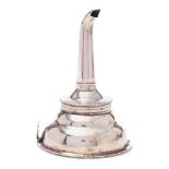 A George III silver wine funnel, maker I.