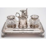 A William IV silver ink stand, maker Edward, Edward junior, John & William Barnard, London,