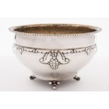 A Danish silver rose-bowl, maker Christain F.