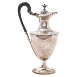 An Edward VII silver wine ewer, maker Walker & Hall, Sheffield,