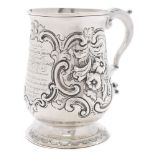A George III silver mug, maker John Kidder, London, 1784: inscribed,