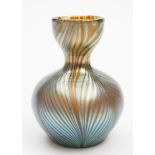 An Art Nouveau iridescent glass vase: probably Loetz,