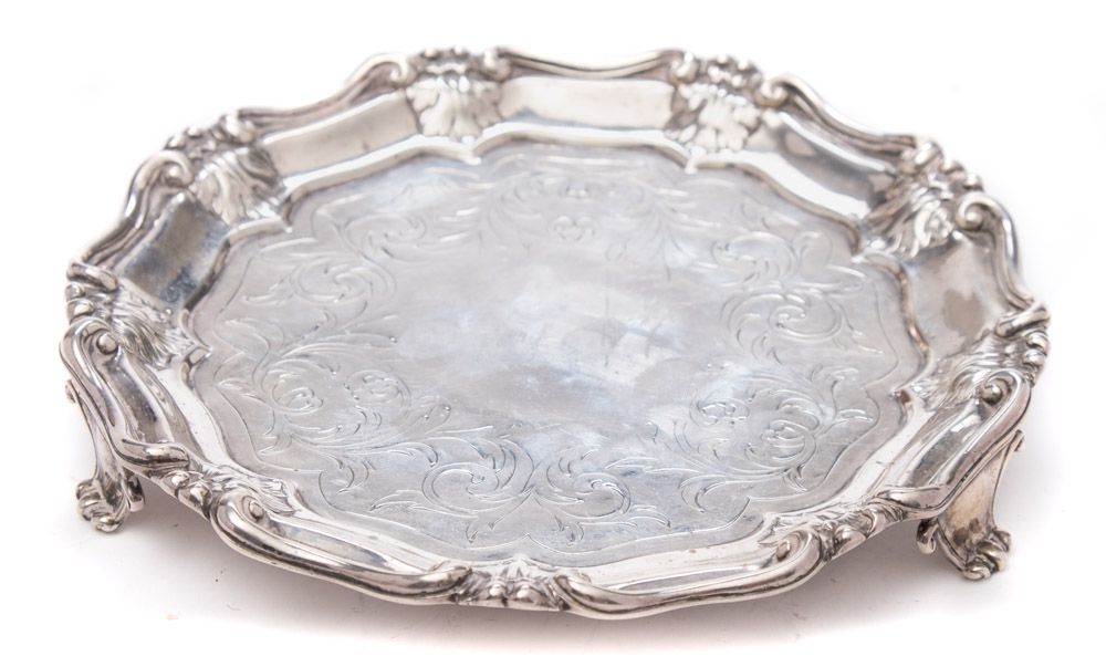 A William IV silver waiter, maker Benjamin Smith III, London,