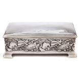 An Edward VII silver cigarette casket, maker Joseph Rodgers,