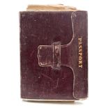 PASSPORT : for Geoffrey Palmer, in original calf wallet style binding,
