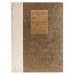 RUSKIN, John - Lectures on Landscape Delivered at Oxford in Lent term, 1871 : 22 plates, org.