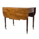An American federal early 19th Century mahogany Pembroke table:,