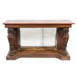 A Victorian mahogany rectangular console table:,