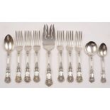 Ralph Lauren, a sterling silver Kings pattern part flatware service,