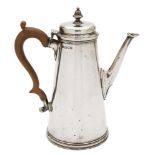 An Elizabeth II silver coffee pot, maker Spink & Son, London,