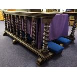 A matching communion rail:, 180cm (5ft 11in) long.