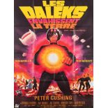 Two French large one sheet posters for 'Les Daleks Envahissent La Terre' (Daleks- Invasion Earth