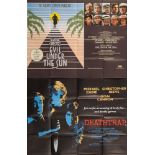 Eight British quad film posters:, 'Lady Sings The Blues', 'Evil Under The Sun', 'Deathtrap',