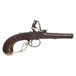 A late 18th Century boxlock flintlock pistol by Hadley, London:,