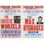 A collection of Weymouth Pavilion and Weymouth Theatre posters:,