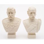 Of V.C. interest a pair of Robinson & Leadbeater Parian busts: of General Sir George Stuart White V.