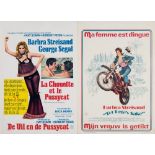 Two Continental film posters for Barbara Streisand in 'For Pete's Sake' and 'Le Chouett et le