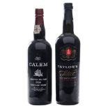 A bottles of Cal'em Quintada Foz Vintage port 1984 and a bottle of Taylors Select Reserve port:,