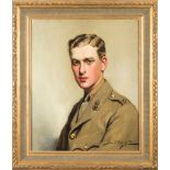 John St Helier Lander (20th Century)- Portrait of 2nd Lt D.