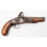 An early 19th century flintlock pistol:, unsigned,