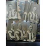 A collection of 1920s Exeter City Football players portrait postcards:,