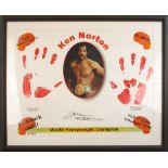 A signed print of Ken Norton World heavyweight Champion:,