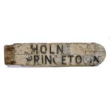 An early 20th century road sign 'Holne Princetown':,