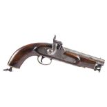 A 19th century percussion cap pistol by Wilkinson:,