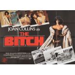 A British quad poster and full set of lobby cards for Joan Collins in 'The Bitch':,