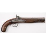 An early 19th Century percussion cap conversion pistol by Smith, London:,