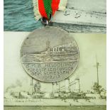 1.1.) Kaiserreich (bis 1933) S.M.S. Helgoland - Medaille für Gute Leistungen beim Schiessen 1912/13,