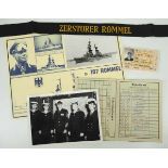 3.1.) Urkunden / Dokumente Bundesmarine: Nachlass eines Obermaat des Kreuzers Rommel.- Wehrpass;-