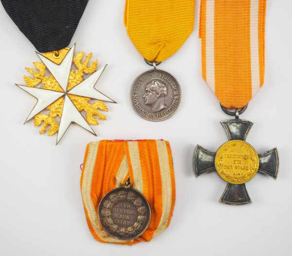 1.1.) Kaiserreich (bis 1933) Preussen: Vier Auszeichnungen.1.) Ritterlicher Orden St. Johannis vom