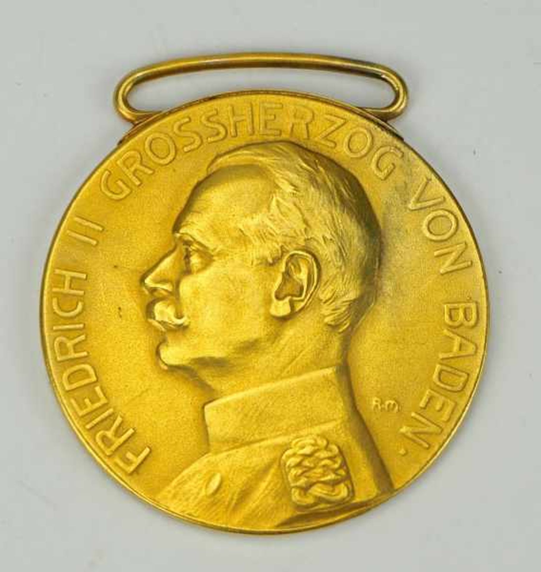 1.1.) Kaiserreich (bis 1933) Baden: Kleine Goldene Verdienstmedaille, Friedrich II.Gold.VL2 5.62,