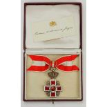 2.1.) Europa Niederlande: Verdienstkreuz des Roten Kreuzes, im Etui.Silber vergoldet, teilweise