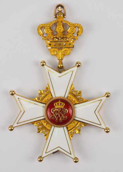 1.1.) Kaiserreich (bis 1933) Baden: Orden Berthold des Ersten, Großkreuz.Gold, teilweise emailliert, - Image 5 of 6