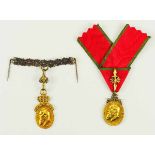 1.1.) Kaiserreich (bis 1933) Bayern: Miniaturen der Prinzregent Luitpold Medaille in Gold 1905-