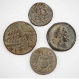 7.4.) Münzen Griechenland: Vier Münzen.Diverse; ohne Garantie.Zustand: III 7.4 ) Coins (ArtBezUS