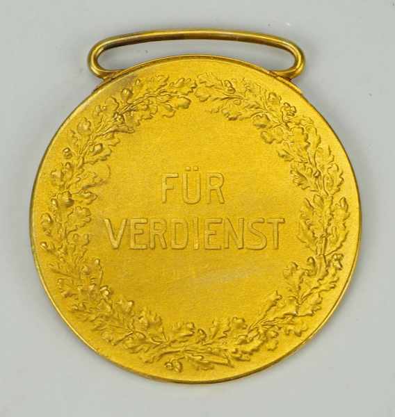 1.1.) Kaiserreich (bis 1933) Baden: Kleine Goldene Verdienstmedaille, Friedrich II.Gold.VL2 5.62, - Image 2 of 2