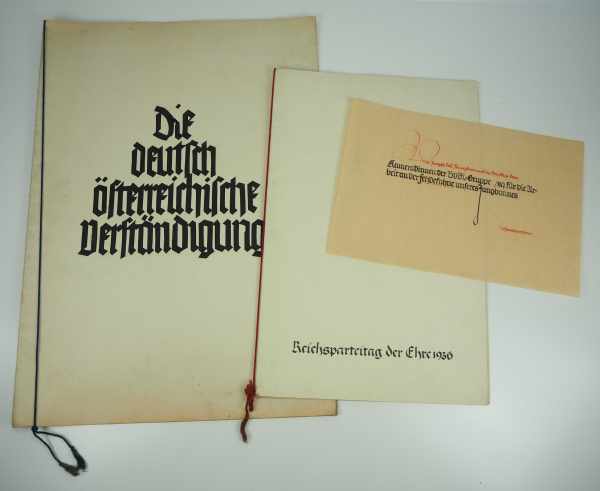 4.4.) Patriotisches / Reservistika / Dekoratives Prunkmappen - Reichsparteitag 1936 /