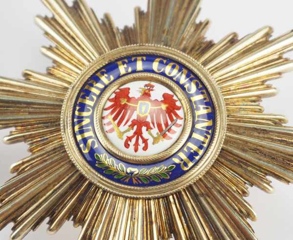 1.1.) Kaiserreich (bis 1933) Preussen: Roter Adler Orden, Großkreuz Bruststern.Silber vergoldet, das - Image 2 of 5