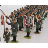 7.3.) Spielzeug Militär Kapelle und Marschierer.Umfangreiche Militär-Kapelle und Kolonne