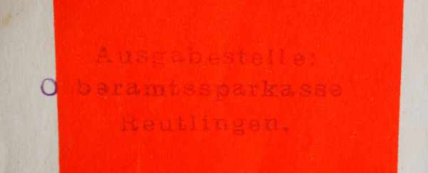 4.4.) Patriotisches / Reservistika / Dekoratives Plakat der NSDAP Geld-Lotterie - Reutlingen. - Image 3 of 3